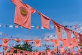 Orange shirts hang at the Halifax waterfront to honour Indigenous children forcibly taken to residential schools