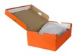 Orange shoe box Royalty Free Stock Photo