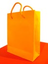 Orange shoping bag Royalty Free Stock Photo