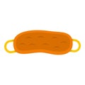 Orange sleeping mask icon