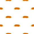 Orange sleeping mask pattern seamless