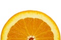 Orange slice half on a white background Royalty Free Stock Photo