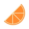 Orange slice icon vector image. Royalty Free Stock Photo