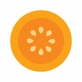 Orange Slice icon vector image. Royalty Free Stock Photo
