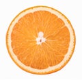 Orange slice isolated on white background without shadow Royalty Free Stock Photo