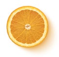 Orange slice isolated on white background, top view Royalty Free Stock Photo