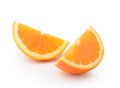 Orange slice on nwhite background Royalty Free Stock Photo