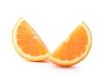 Orange slice on nwhite background Royalty Free Stock Photo