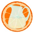Orange With Slice. Royalty Free Stock Photo
