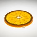 Orange slice, showcasing its bright, vibrant segments and circula Royalty Free Stock Photo