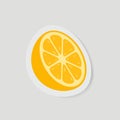 Orange Slice Vector, Paper Art Illustration Royalty Free Stock Photo