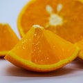 Orange. sliced orange. Freshly cut orange slices. Royalty Free Stock Photo