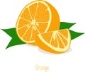 Orange slices, collection of illustrations