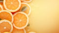 Orange slices tropical fruit background