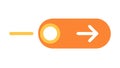Orange Slider Toggle Right Arrow Icon UI Next Button OK vector design Generative AI Royalty Free Stock Photo