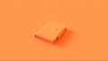 Orange Small Notebook with Clasp Closed Royalty Free Stock Photo