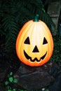 Orange smiling Halloween character face pumpkin