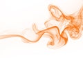 Orange smoke abstract on white background, movement of ink water Royalty Free Stock Photo