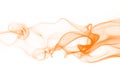 Orange smoke abstract on white background. yellow ink water color Royalty Free Stock Photo