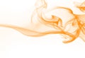 Orange smoke abstract on white background. yellow ink water color Royalty Free Stock Photo