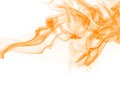 Orange smoke abstract on white background, Yellow ink water color Royalty Free Stock Photo