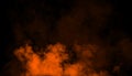 Orange smoke stage studio. Abstract fog texture background for graphic and web Royalty Free Stock Photo