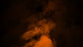 Orange smoke stage studio. Abstract fog texture background for graphic and web Royalty Free Stock Photo