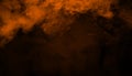 Orange smoke stage studio. Abstract fog texture background for graphic and web Royalty Free Stock Photo