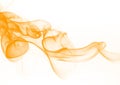 Orange smoke  on white background, yellow ink water color for design Royalty Free Stock Photo