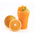 Orange Smoothie on white background