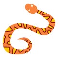 Orange snake with yellow spots icon