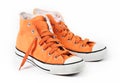 Orange sneakers isolated