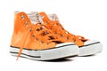 Orange sneakers isolated