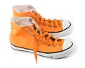 Orange sneakers isolated