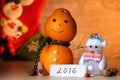 Orange snowman toy Royalty Free Stock Photo