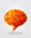 Orange social bubble shape.