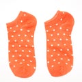 Orange socks isolated