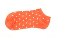 Orange socks isolated