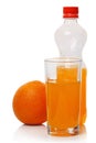 Orange soda and glass Royalty Free Stock Photo