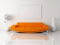 Orange sofa