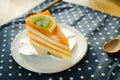 Orange soft cake Royalty Free Stock Photo