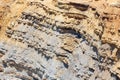 Orange soil rock surface with stony-clay texture