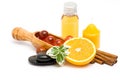 Orange spa products Royalty Free Stock Photo
