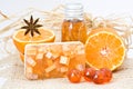 Orange spa products Royalty Free Stock Photo