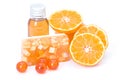 Orange spa products Royalty Free Stock Photo