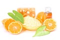 Orange spa products Royalty Free Stock Photo