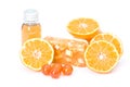 Orange spa products Royalty Free Stock Photo
