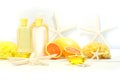 Orange spa products Royalty Free Stock Photo