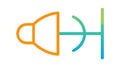 Orange Speaker Arrow Sound Output Vector Icon, vector design Generative AI Royalty Free Stock Photo