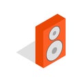 Orange speaker icon, isometric 3d style Royalty Free Stock Photo